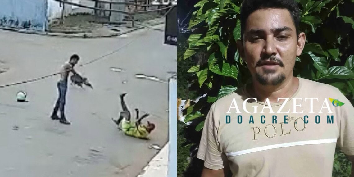 Vídeo mostra momento em que homem é morto a tiros após discussão em frente a distribuidora em Rio Branco