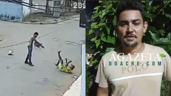Vídeo mostra momento em que homem é morto a tiros após discussão em frente a distribuidora em Rio Branco