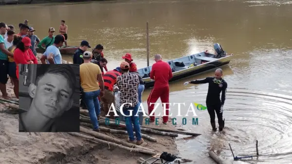 Adolescente de 15 anos morre afogado no Rio Acre em Brasiléia após pular em área de forte correnteza