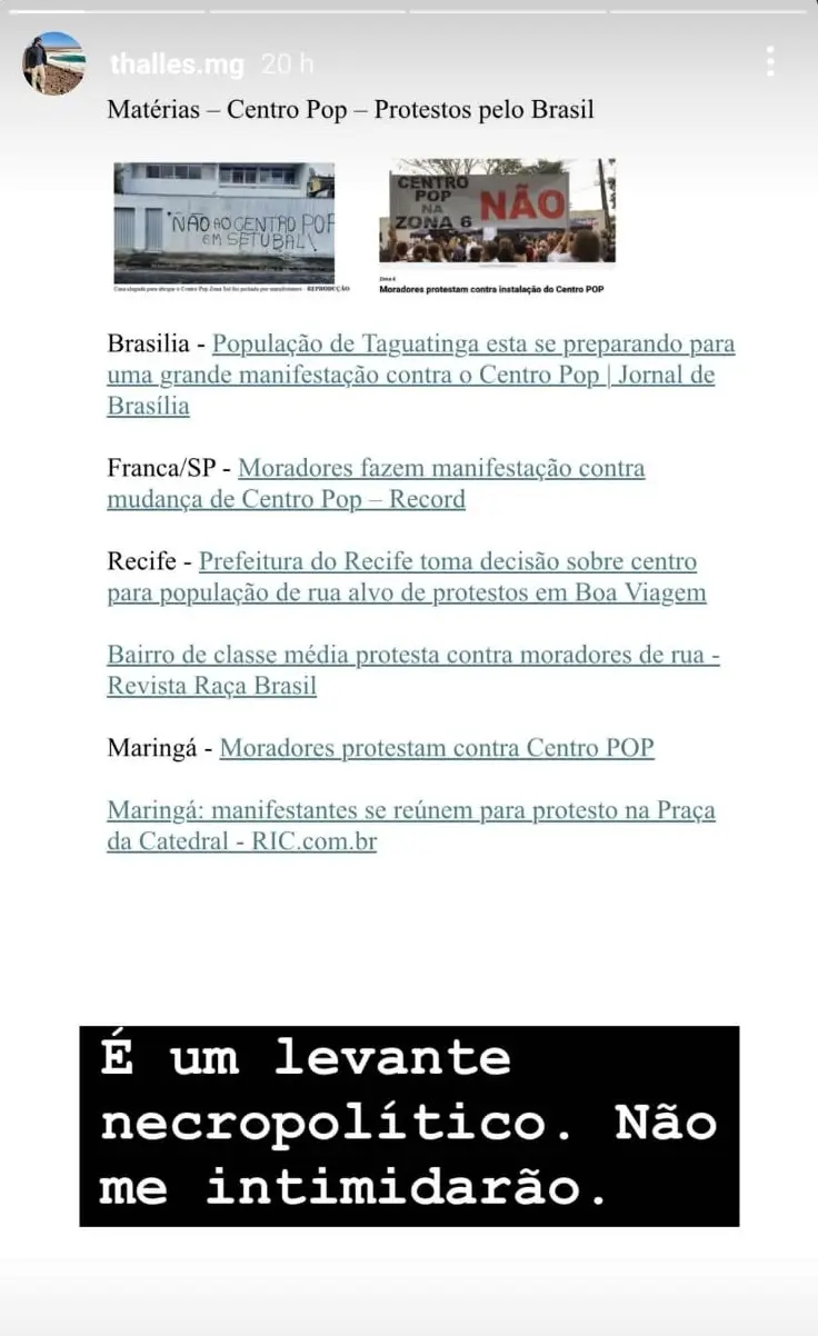 'Não me intimidarão', diz promotor do MPAC, sobre protestos contra transferência do Centro Pop