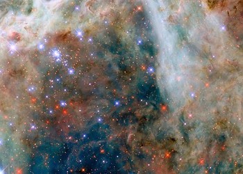 A Nasa também compartilhou um registro da Nebulosa da Tarântula, localizada na galáxia Grande Nuvem de Magalhães - (crédito: ESA/Hubble & NASA, C. Murray)