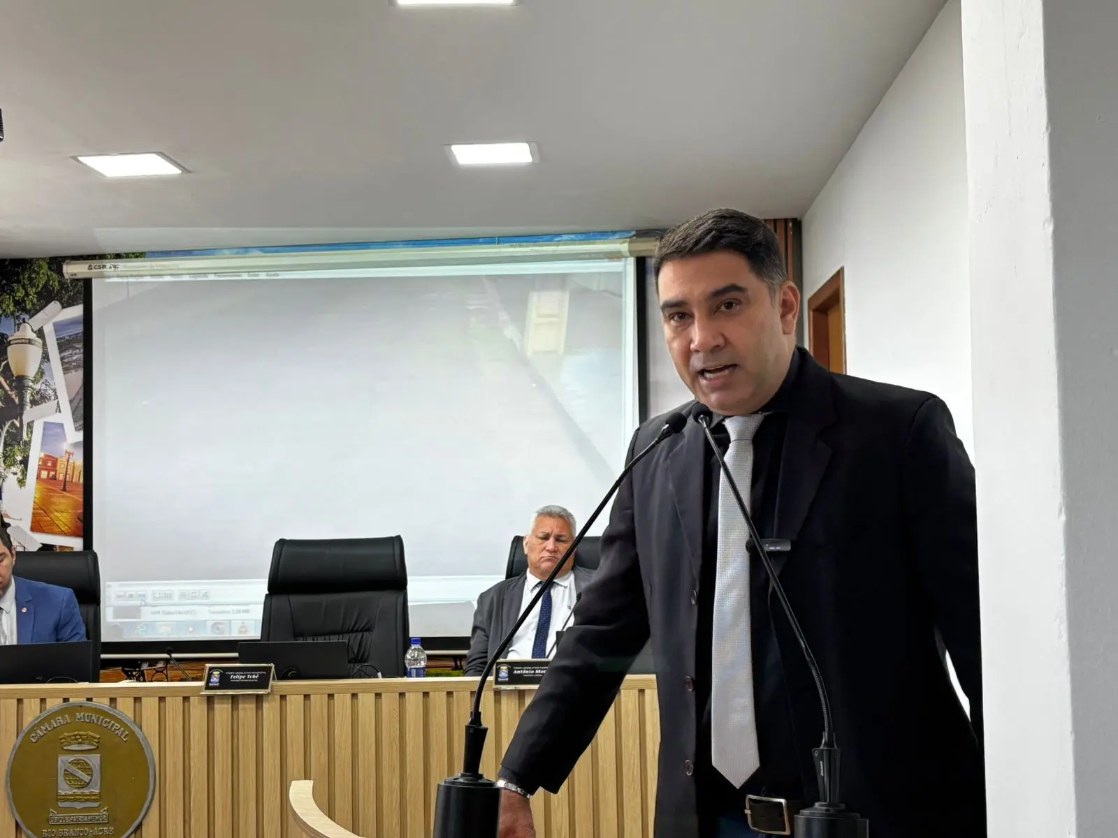 Samyr Bestene pede transporte público gratuito em Rio Branco durante a 2ª prova do Enem 4 Foto: Leandro Chaves