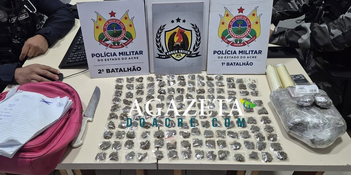 Adolescente de 17 anos é apreendido por tráfico de drogas dentro de casa em Rio Branco
