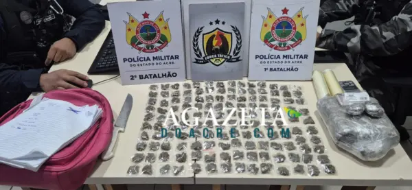 Adolescente de 17 anos é apreendido por tráfico de drogas dentro de casa em Rio Branco