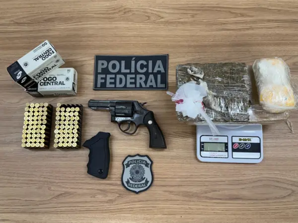 Homem é preso por tráfico de drogas e porte ilegal de arma em operação conjunta da PF e Polícia Civil no Acre