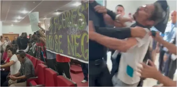 Manifestação interrompe discurso de Gladson Cameli na GCF Task Force e termina em confronto na Ufac; veja vídeo