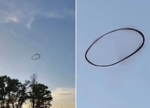 Estranho anel no céu intriga moradores: Pássaros? Aliens?