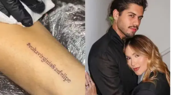 'Volta Zé Felipe e Virgínia': Fã tatua pedido na perna e viraliza após separação do casal
