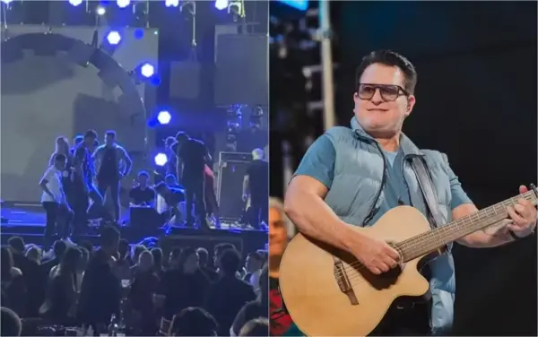 Marrone está internado sem previsão de alta após cair de palco durante show em Goiânia