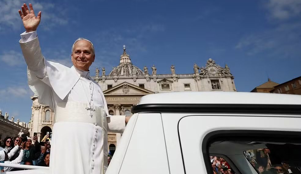 Papa Leão XIV faz missa inaugural — Foto: Reuters
