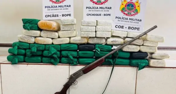 Polícia apreende quase 58 quilos de drogas durante operação no bairro Boa União, em Rio Branco