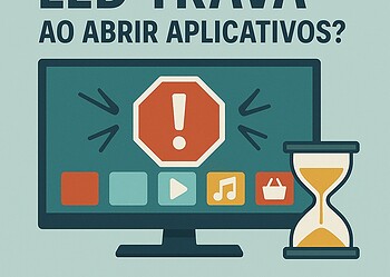Por que minha TV LED trava ao abrir aplicativos?