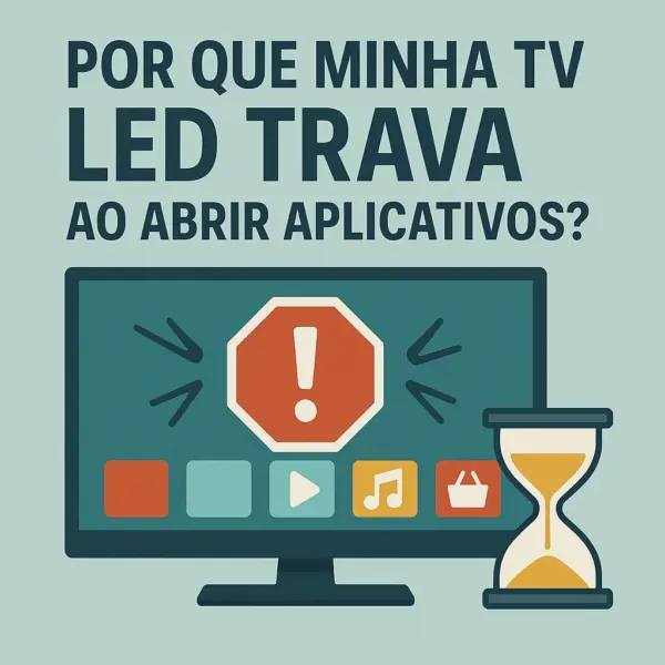 Por que minha TV LED trava ao abrir aplicativos?