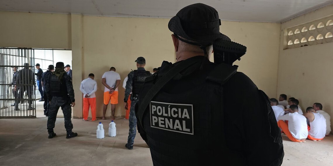 Além da operação de revista de celas e verificação de estrutura, também foi realizado o recambiamento de detentos. Foto: Isabelle Nascimento/Iapen