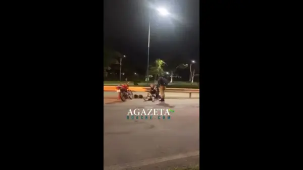 Motociclistas colidem e um homem fica ferido na BR-364, em Rio Branco; vídeo