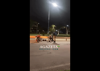 Motociclistas colidem e um homem fica ferido na BR-364, em Rio Branco; vídeo