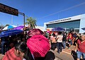Em greve, servidores da Educação fecham Avenida Antônio da Rocha Viana nos dois sentidos em protesto