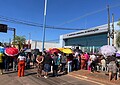 Em greve, servidores da Educação fecham Avenida Antônio da Rocha Viana nos dois sentidos em protesto