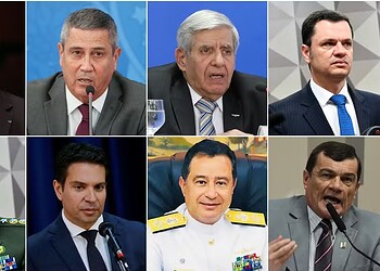 Jair Bolsonaro, Braga Netto, Augusto Heleno, Anderson Torres, Mauro Cid, Alexandre Ramagem, Almir Garnier Santos e Paulo Sérgio Nogueira — Foto: g1
