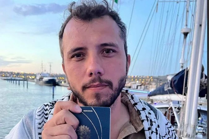 O ativista brasiliense Thiago Ávila será deportado de Israel - (crédito: Flotilla da Liberdade)