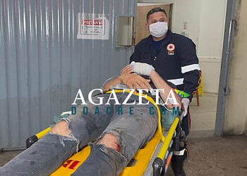 Motociclista fica ferido após ser atingido por condutor que fugiu sem prestar socorro em Rio Branco