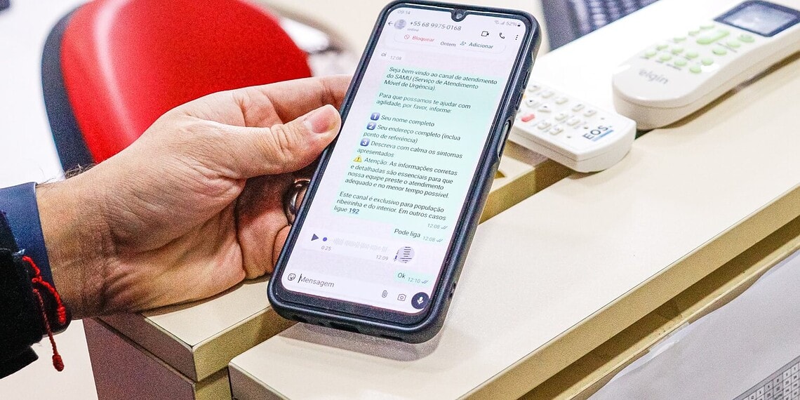 Contato via Whatsapp facilitará acionamento de resgate para comunidades remotas. Foto: Marcos Santos/Secom