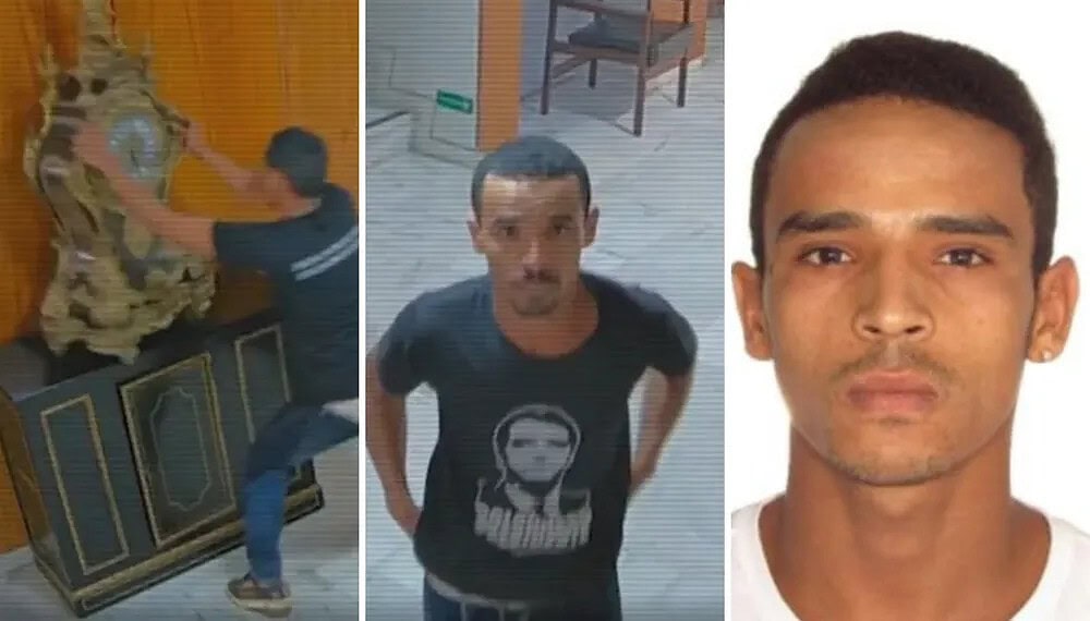 Morador de Goiás, Antônio Claudio Alves Ferreira está foragido após ser filmado destruindo relógio raro do século 17 no Palácio do Planalto, em Brasília — Foto: Reprodução/Fantástico