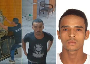Morador de Goiás, Antônio Claudio Alves Ferreira está foragido após ser filmado destruindo relógio raro do século 17 no Palácio do Planalto, em Brasília — Foto: Reprodução/Fantástico