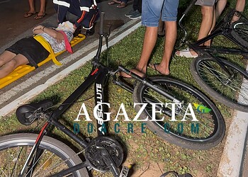 Adolescente é atropelado por moto ao empinar bicicleta na Avenida Ceará