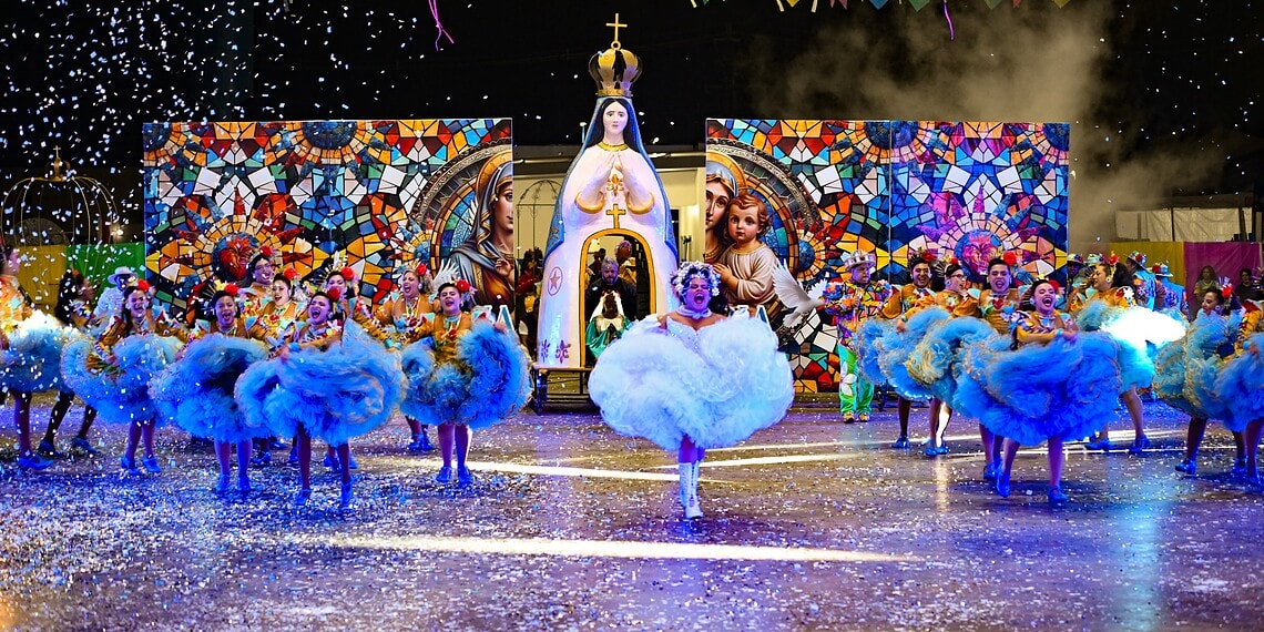 Quadrilha venceu a edição 2025 com o tema “Maria, mãe da pureza”; evento teve participação de oito grupos e premiações individuais - Foto: Juan Diaz