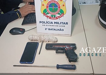 Adolescentes de 17 anos são apreendidos após tentativa de assalto com arma de brinquedo em Rio Branco