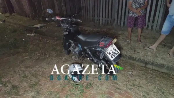 Motociclista sofre fratura após cair em buraco no bairro Valdemar Maciel, em Rio Branco