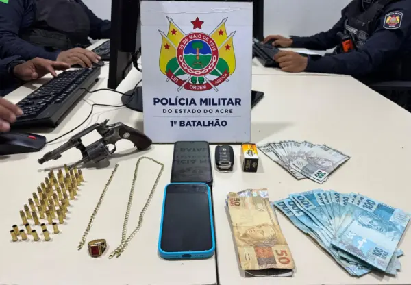Dupla armada é presa após disparos e perseguição policial na madrugada em Rio Branco
