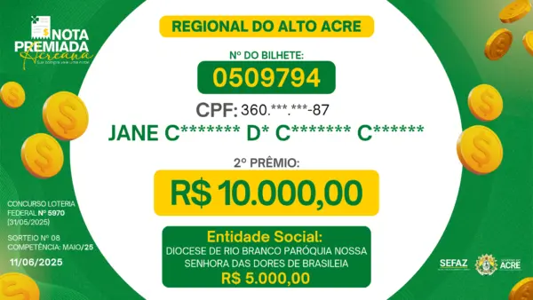 Governo sorteia mais 15 ganhadores da Nota Premiada; veja os nomes