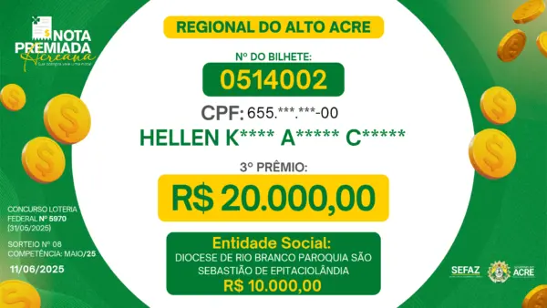 Governo sorteia mais 15 ganhadores da Nota Premiada; veja os nomes
