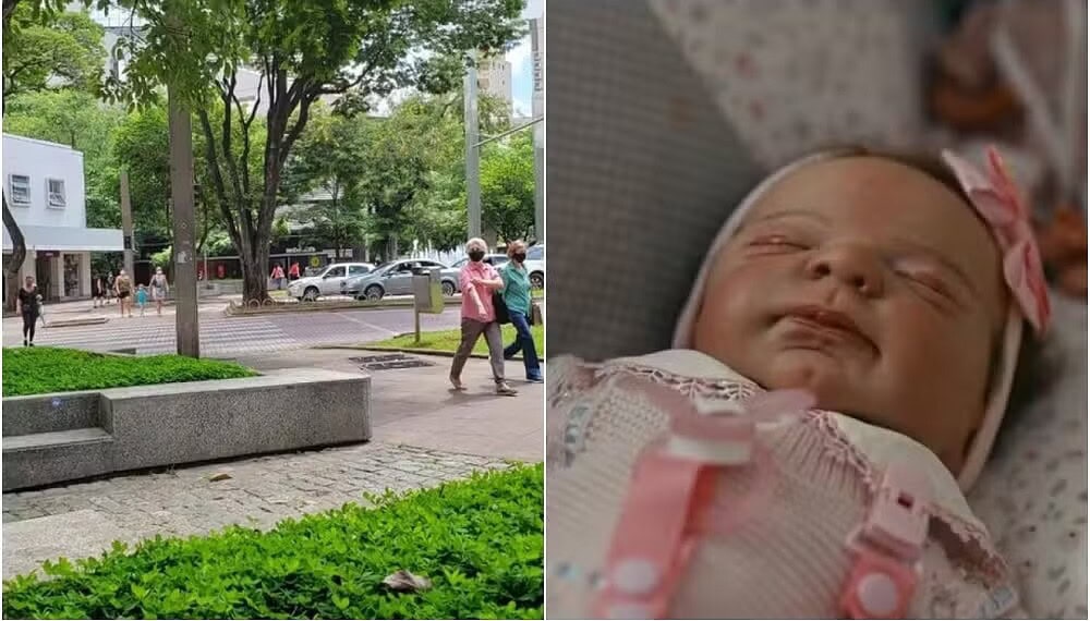 Caso foi registrado na Praça da Savassi, em BH. — Foto: Reprodução/TV Globo