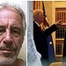 Jeffrey Epstein em fotografia tirada pela Divisão criminal de justiça de Nova York; o presidente dos EUA, Donald Trump, conversa com Elon Musk na Casa Branca, em 14 de março de 2025. — Foto: New York State Division of Criminal Justice Services/Handout/File Photo via Reuters; Nathan Howard/Reuters