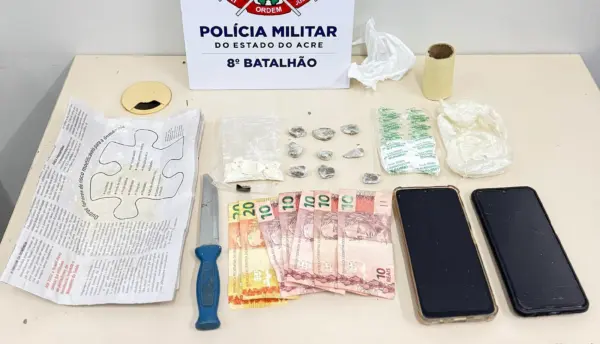 Casal é preso em flagrante com drogas e dinheiro em residência no interior do Acre