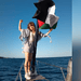 A ativista Greta Thunberg a bordo do navio rumo a Gaza — Foto: @chris_kebbon/Reprodução via Instagram