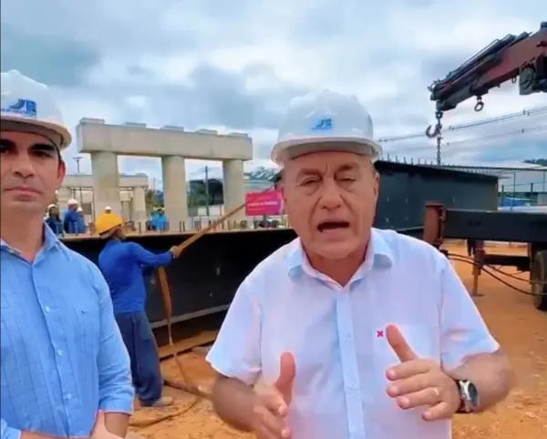 Vigas de aço chegam a Rio Branco e Bocalom anuncia avanço nas obras do Viaduto Mamédio Bittar