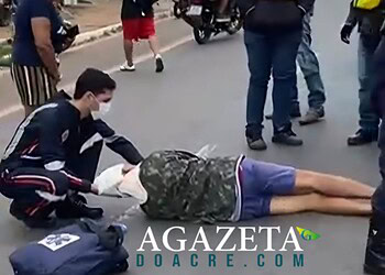 Idoso de 82 anos é atropelado por mototaxista enquanto tentava atravessar avenida em Rio Branco