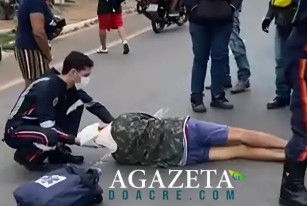 Idoso de 82 anos é atropelado por mototaxista enquanto tentava atravessar avenida em Rio Branco