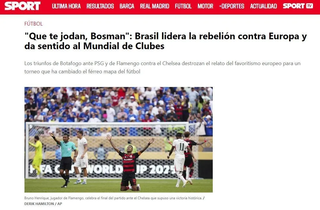 'Invictos e arrasadores': imprensa mundial se rende aos times brasileiros