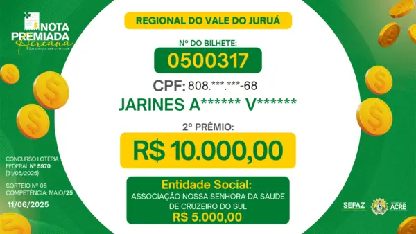 Governo sorteia mais 15 ganhadores da Nota Premiada; veja os nomes
