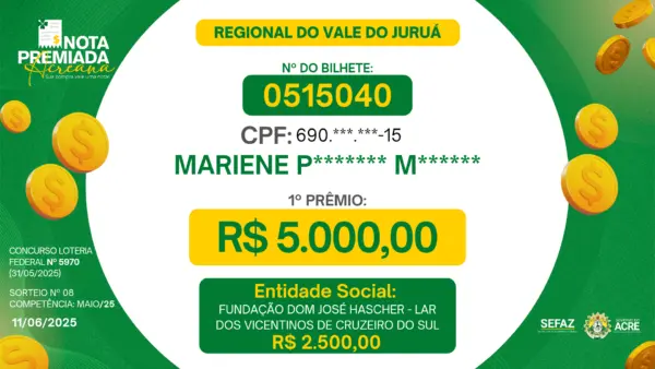 Governo sorteia mais 15 ganhadores da Nota Premiada; veja os nomes