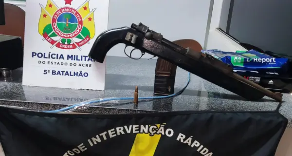 Estudantes são furtados durante evento esportivo em Epitaciolândia e PM recupera objetos e arma de fogo