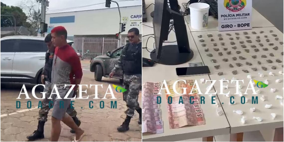 Jovem é preso por tráfico após usar R$ 1,2 mil do Bolsa Família na compra de drogas em Rio Branco