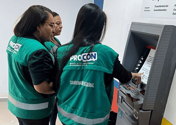 Caixa eletrônico utilizado pelos moradores do município apresentou falhas no serviço. Foto: Cedida