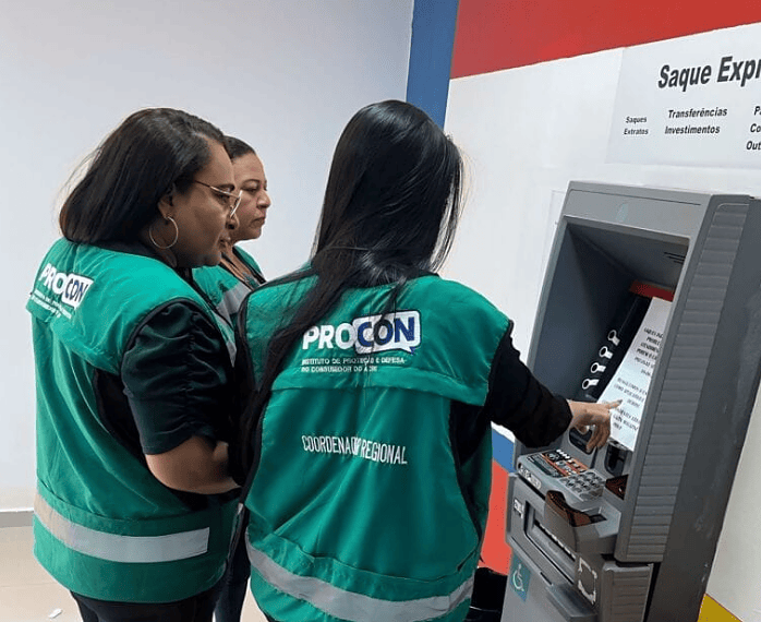 Caixa eletrônico utilizado pelos moradores do município apresentou falhas no serviço. Foto: Cedida
