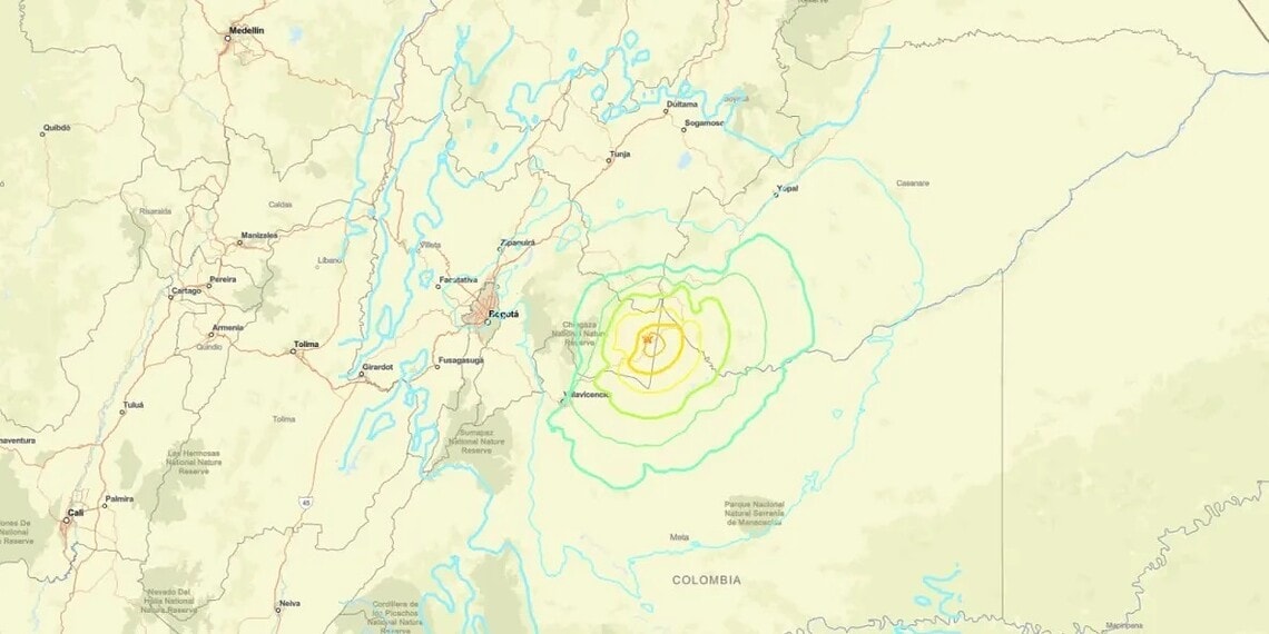 Terremoto atinge a Colômbia  • USGS
